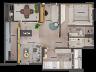 Planta de 83,87 m2